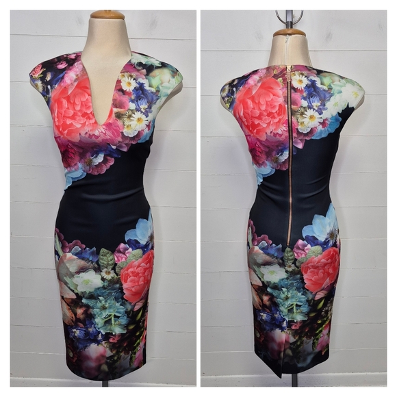 Ted Baker Brynee Floral Dress Size 0 - Picture 2 of 12